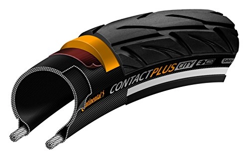 Mountainbike-Reifen : Continental Contact Plus City Fahrradreifen, schwarz, 27.5" | 27.5 x 2.20