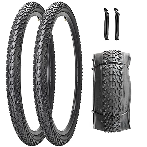 Mountainbike-Reifen : Ersatz-Fahrradreifen, 2 Stück, 70 x 5, 3 cm, für Mountainbike, zusammenklappbar, 2 Stück