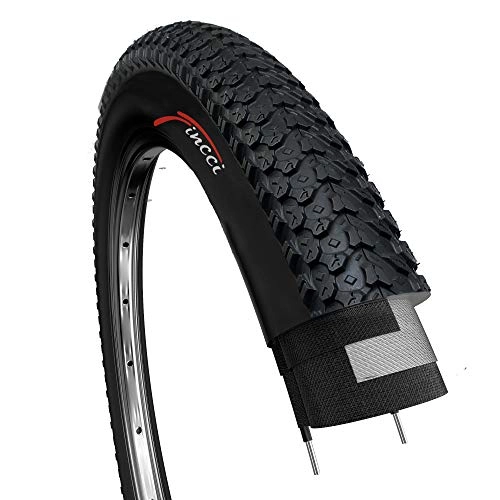 Mountainbike-Reifen : Fincci 26 x 2, 125 Zoll 57-559 Faltbar Reifen für MTB Mountain Hybrid Fahrrad