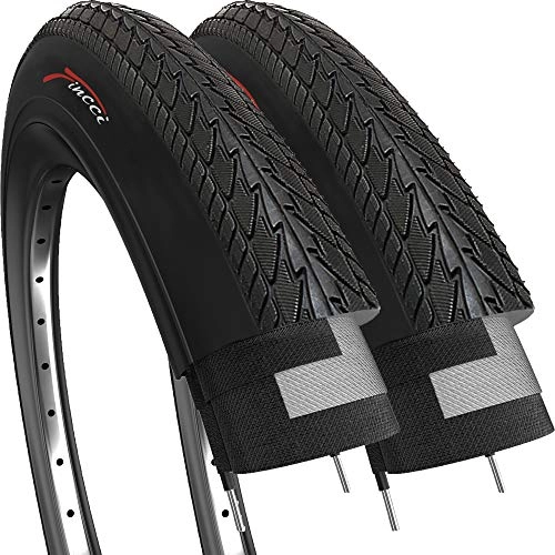 Mountainbike-Reifen : Fincci Paar 26 x 1, 50 Zoll 40-559 Slick Reifen für Sport Rennrad Mountain MTB Hybrid Fahrrad (2er Pack)