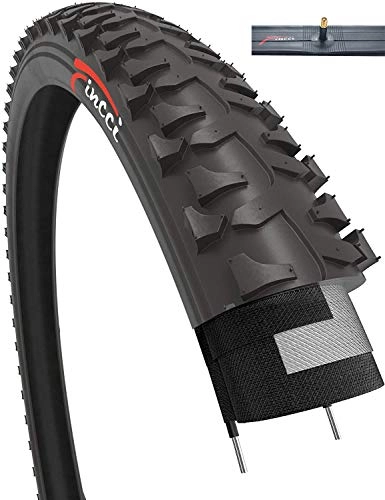 Mountainbike-Reifen : Fincci Set 20 x 1, 75 Zoll 47-406 Reifen mit Schrader Schlauch für BMX MTB Mountain Offroad oder Kinder Fahrrad