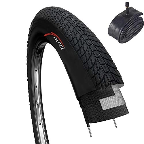 Mountainbike-Reifen : Fincci Set Reifen 20 x 1, 75 Zoll Mantel 47-406 mit Schrader Schlauch für BMX Fahrradmantel MTB oder Kinder Fahrrad 20x1.75 Fahrradreifen