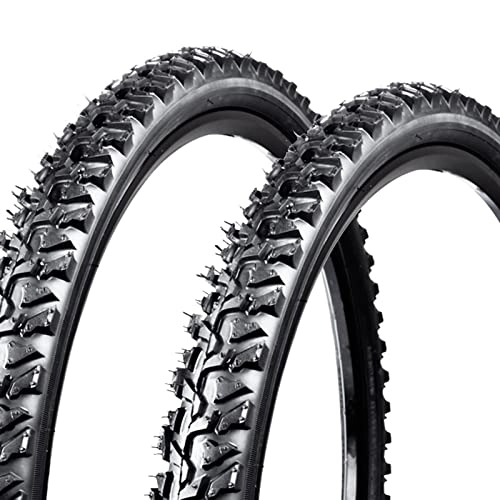 Mountainbike-Reifen : HMTE 24 / 26 x 1, 95 Fahrradreifen 26 x 2, 1 Fahrradreifen, 2er-Pack, langlebige Mountainbike-Teile, schwarz (Size : 26 * 1.95) (26 * 1.95)
