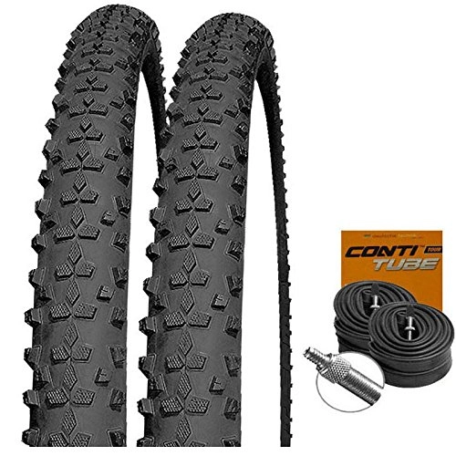 Mountainbike-Reifen : Impac Set: 2 x Smartpac MTB Allround Reifen 26x2.25 / 57-559 + Conti Schläuche Dunlopventil