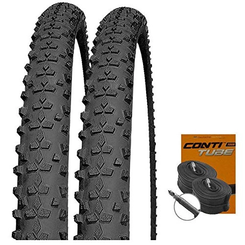 Mountainbike-Reifen : Impac Set: 2 x Smartpac MTB Allround Reifen 27, 5x2.10 / 54-584 + Conti Schläuche Rennradventil