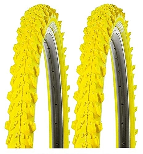Mountainbike-Reifen : Kenda MTB Fahrradreifen Decke - in 5 Farben - 26 x 1.95 - 50-559 - 01022614 (Gelb 2 x)