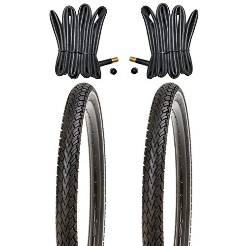 Mountainbike-Reifen : Kujo 20 Zoll Reifen Set 20x1.75 mit Pannenschutz und Reflexstreifen inkl. Schläuche AV