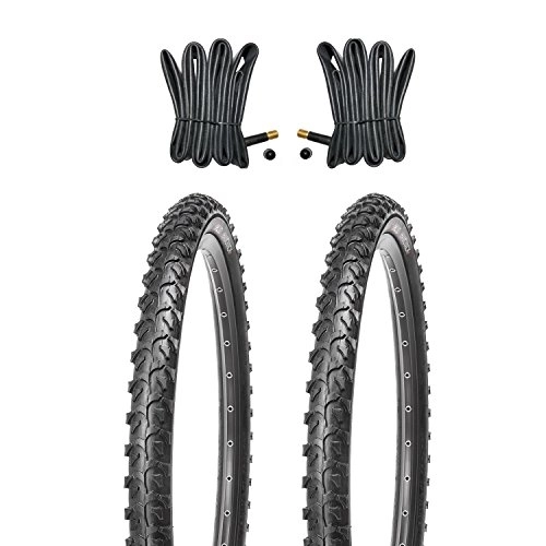 Mountainbike-Reifen : Kujo Resul MTB Reifen Set 24x1.95 inkl. Schläuche mit Autoventilen