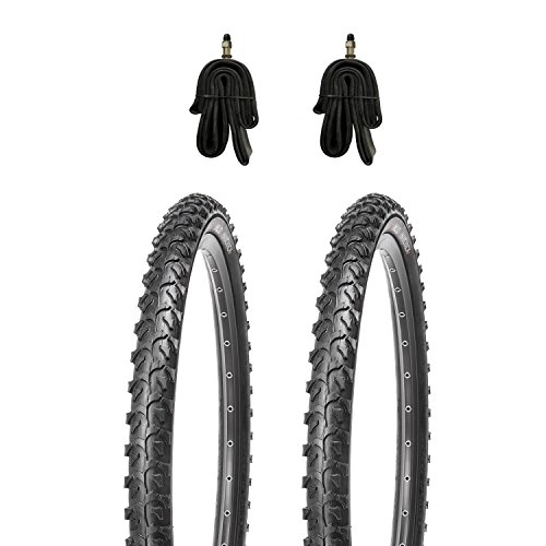 Mountainbike-Reifen : Kujo Resul MTB Reifen Set 26x1.95 inkl. Schläuche mit Dunlopventile, Hamovack