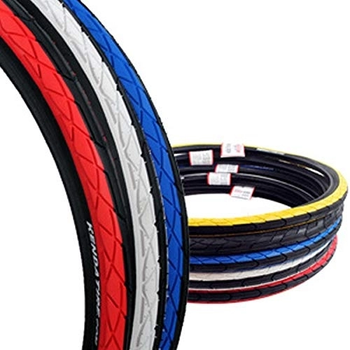 Mountainbike-Reifen : LMIAOM Mountainbike Farbige Reifen 26 x 1, 5 Zoll Bald Reifen Reparaturwerkzeug für Zubehörteile (Color : White)