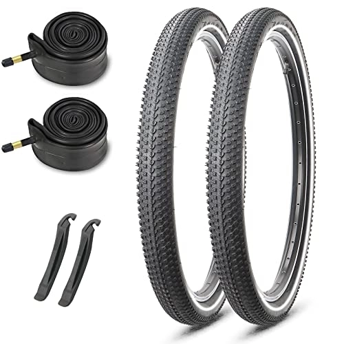 Mountainbike-Reifen : MOHEGIA Ersatz-Set für Mountainbike-Reifen, 60 x 5, 3 cm, mit Innenschläuchen und Reifenhebern, 2 Stück