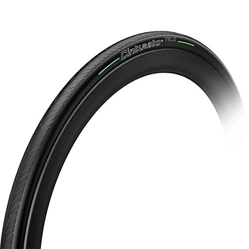 Mountainbike-Reifen : Pirelli Unisex – Erwachsene CINTURATO Velo Tubeless Ready Rennrad Reifen, Black / Green, 26-622