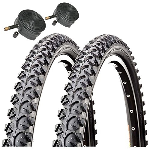 Mountainbike-Reifen : Raleigh CST T1280 Annupurna 26" x 1.95 Mountain Bike Tyres with Schrader Tubes (Pair)