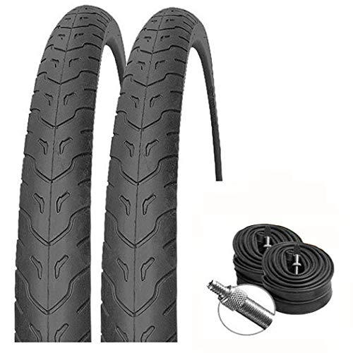 Mountainbike-Reifen : Set: 2 x MITAS Cobra MTB Slick Reifen 26x1.90 + Conti SCHLÄUCHE Dunlopventil