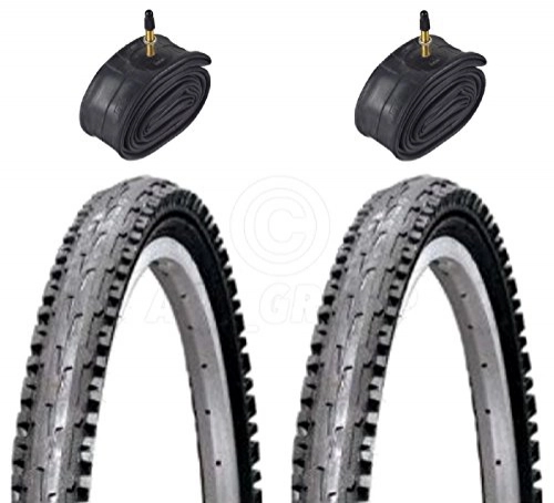 Mountainbike-Reifen : Vancom 2 Fahrrad Reifen Bike Reifen – Mountain Bike – 26 x 1, 95 – mit Presta-Röhren
