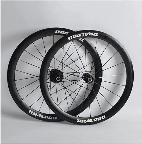 Mountainbike-Räder : 20-Zoll-Klappradräder mit Felgen, geeignet for 8-, 9-, 10- und 11-Gang-Box-Mountainbike-Räder (Farbe: 406 Schwarz) Laufradsätze