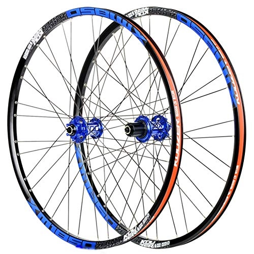 Mountainbike-Räder : 26"Mountain Bike Wheel Ultra Light 72 Ring Quick Release 4 Palin Aluminum Alloy Wheels, Black / Blue