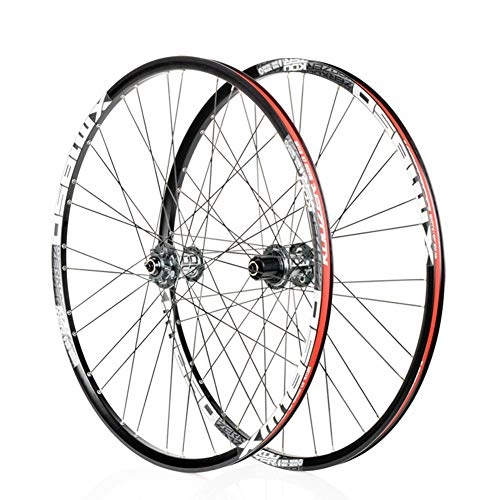 Mountainbike-Räder : 26"Mountain Bike Wheel Ultra Light 72 Ring Quick Release 4 Palin Aluminum Alloy Wheels, Black / Gray