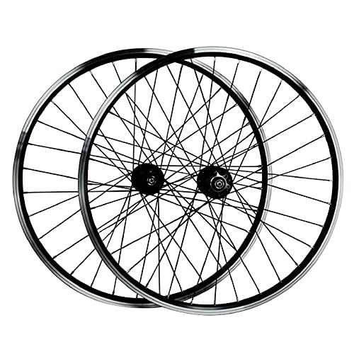 Mountainbike-Räder : DYSY 26 Zoll 27, 5" V-Bremse Fahrradradsatz MTB Aluminiumlegierung 29 Zoll Mountainbike Räder 32 Loch für 7 / 8 / 9 / 10 / 11 Speed Laufräder (Farbe : Black, Size : 26 inch)