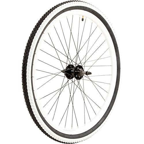 Mountainbike-Räder : Galano Laufrad 26 Zoll Fahrrad Mountainbike hinten / vorne / Set Toxic MTB Aluminium (weiß, vorne)