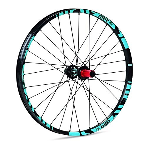 Mountainbike-Räder : GTR 501381.0 Hinterrad für MTB, Unisex Erwachsene, Blau, 27.5 x 20 mm-9 / 12 mm