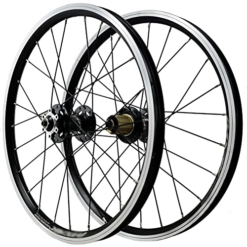 Mountainbike-Räder : Laufradsatz 20 / 22 Zoll MTB Doppelwandig Aluminiumlegierung Felge Cheiben / Felgen Bremse 24H 7-12 Geschwindigkeit Schnellspanner 6 Klaue CNC (Color : A, Size : 22inch)