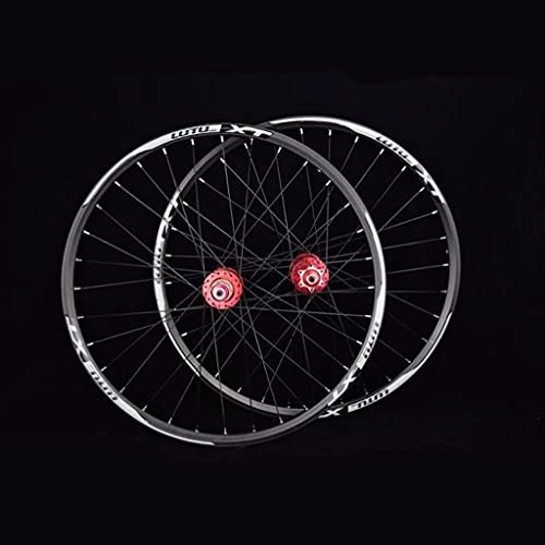 Mountainbike-Räder : M-YN Fahrrad-radsatz 26 / 27, 5 / 29-Zoll-MTB-Fahrrad-radsatz CNC-felgen-scheiben-bremsstraßen-Rad-Rad-dichtungslager-hub 7-11 Geschwindigkeit(Size:26inch, Color:rot)
