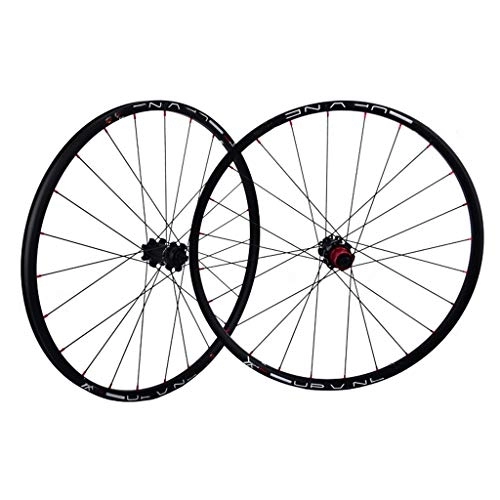Mountainbike-Räder : Mountainbike Laufräder 26 Zoll / 27, 5 Zoll Doppelwandige MTB-Felge Ultraleichtes Carbonrad Schnellverschluss 24h 7 / 8 / 9 / 10 / 11 Speed Bicycle Hub (Color : Black Wheel Set, Size : 27.5 in)