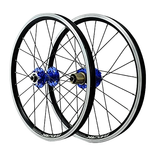 Mountainbike-Räder : MTB-Fahrrad-Laufradsatz 20 Zoll, V-Bremse, Aluminiumlegierung, Hybrid- / Mountain-Felge, Schnellspanner-Rad, 24 Löcher, für Felge mit 7–12 Geschwindigkeiten