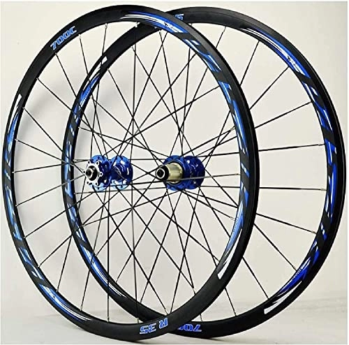Mountainbike-Räder : QIUNI Straßenradsatz 700C V-förmige Scheibenbremse Aluminiumlegierung Fahrradräder 7 / 18 / 9 / 10 / 11 Geschwindigkeitsrad Rennräder Rennräder, Mountainbikes (Color : C, Size : 700C)