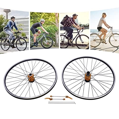 Mountainbike-Räder : SOLOCJNL Mountainbike-Laufradsatz, 29 Zoll Aluminium-Legierung MTB Bike Disc Orange Nabe, Schnellspanner Vorderrad Hinterradsatz Scheibenbremse MTB Laufradsatz 200KG Last