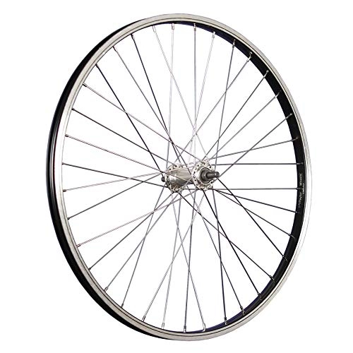 Mountainbike-Räder : Taylor-Wheels 24 Zoll Vorderrad Büchel Alufelge / Alu Nabe Vollachse - schwarz / Silber
