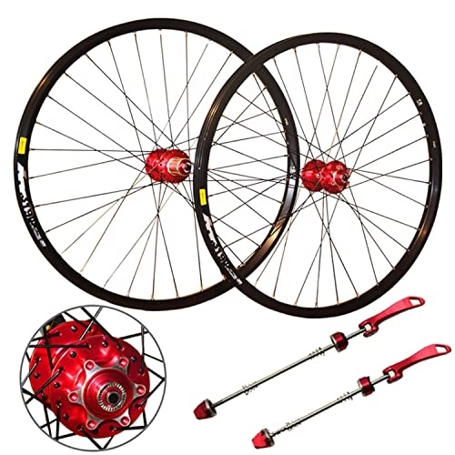 Mountainbike-Räder : TYXTYX 1 Paar Mountainbike-Räder, 29 Zoll (63 cm), hinten / vorne, ultraleichte Fahrradräder aus Aluminiumlegierung, doppelwandige Scheibenbremse für Fahrradfelgen, Schnellspanner 3