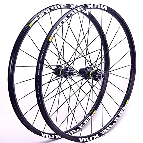 Mountainbike-Räder : YUDIZWS Laufradsatz 26 / 27.5 / 29 Zoll MTB Scheibenbremse Doppelwandfelgen Carbon Kassettennabe QR 8 / 9 / 10 / 11 Geschwindigkeit 24H 1895g (Color : Black, Size : 26inch)