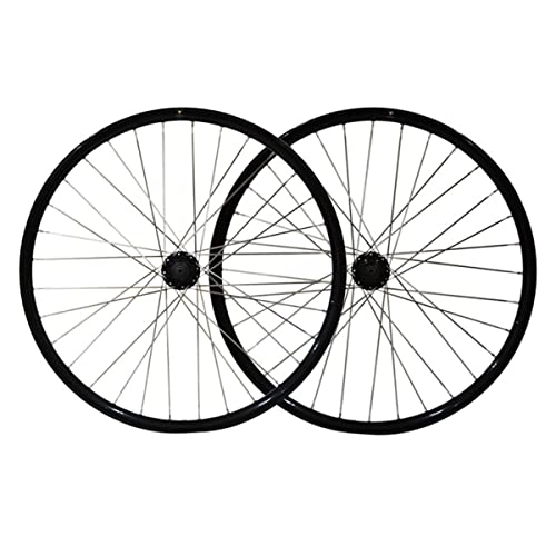Mountainbike-Räder : ZCXBHD Mountainbike-Räder, 66 cm (26 Zoll), hochfeste 3D-Aluminiumlegierung, Rad, Schnellspanner, Scheibenbremsen, 32H, passend für 7-10-Gang-Kassette, 2359 g (Farbe: schwarz)
