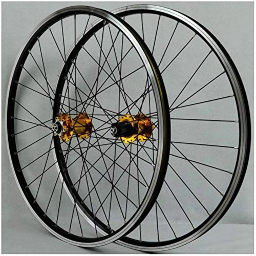 Mountainbike-Räder : ZHTY 26-Zoll-MTB-Fahrradradsatz, doppelwandige Radräder aus Aluminiumlegierung mit Scheiben- / V-Bremse 32-Loch-Felge 7 / 8 / 9 / 10 Kassettenradrad