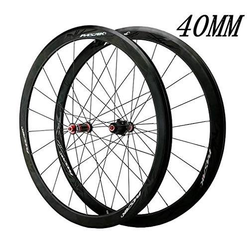 Mountainbike-Räder : ZHTY Rennrad-Radsatz 700C, V-Brake-Rennrad 40MM Carbon-Radräder Hybrid / Mountain 24-Loch 7 / 8 / 9 / 10 / 11 Speed ​​Bike Wheel