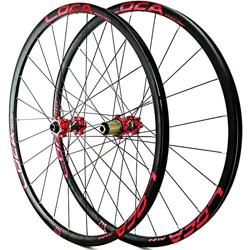 Mountainbike-Räder : zyy MTB-Fahrrad Wheelset 26 / 27, 5 / 29in Hybrid Mountain Bike Wheels Rim Scheibenbremse vorne und Hinterradachse Thru 8 / 9 / 10 / 11 / 12 Geschwindigkeit 24H (Color : E, Size : 26in)