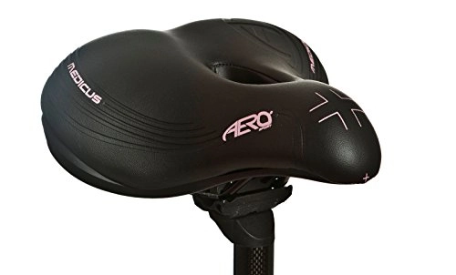Mountainbike-Sitzes : Aero Sport® Grande Citta Damen Gel Aussetzung Sattel Schwarz / Pink Große