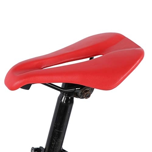 Mountainbike-Sitzes : Alomejor Fahrradsattel Ultraleichter Mountainbike-Hohlsattel Fahrradkissensitz Atmungsaktiver stoßdämpfender Fahrradsattel(rot)
