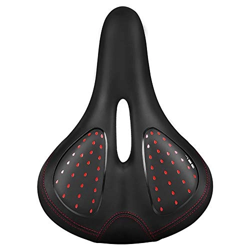 Mountainbike-Sitzes : AMRT Fahrradsattel aus Silikon mit Rücklicht, geeignet für die meisten Mountainbikes, geeignet für Mountainbikes, Farbe: Rot, Größe: 26 x 19 cm