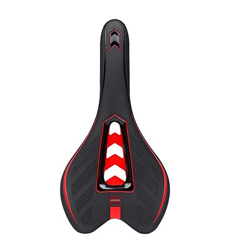 Mountainbike-Sitzes : AMRT Fahrradsattel, stoßdämpfend, atmungsaktiv, bequem, geeignet für die meisten Mountainbikes, geeignet für Mountainbikes, Farbe: Rot, Größe: 27, 5 x 15, 5 cm
