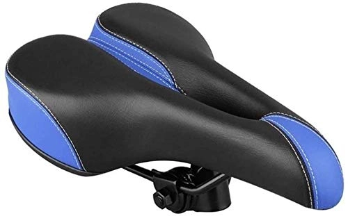 Mountainbike-Sitzes : CAISHENY Soft Comfort Mountain Road Fahrradsattel Atmungsaktives hohles Sitzkissen Bequemer Fahrradsitz (Farbe: Blau) -Blau