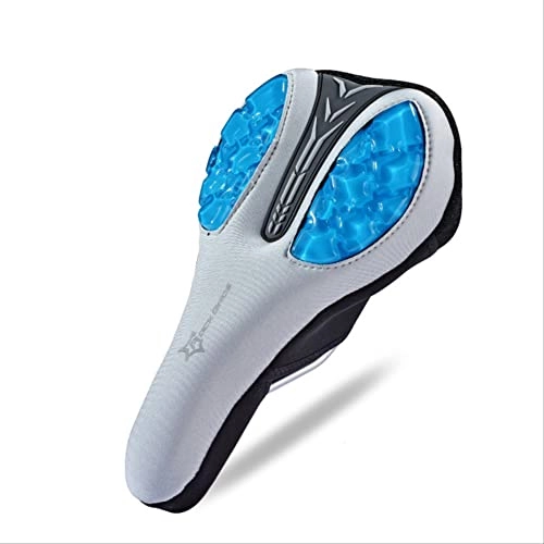 Mountainbike-Sitzes : Cycling Bicycle Liquid Silicone Gel Front Saddle Cover Mountain MTB Road Bike Soft Comfortable Cushion Seat Cover K C Gray