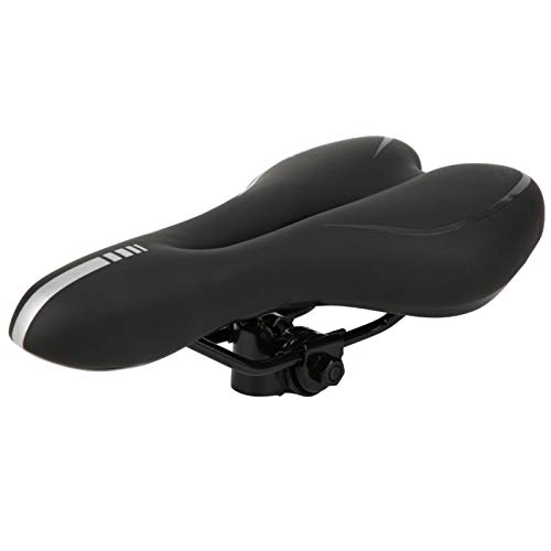 Mountainbike-Sitzes : DAUERHAFT Atmungsaktiver Aanti-Deformations-Hohl-Universal-Fahrradsattel für Mountainbike-Fahrräder(Racing Silicone Black)