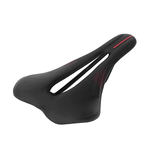 Mountainbike-Sitzes : FOLOSAFENAR Mountainbike-Sitz, stoßdämpfender Fahrradsattel, ergonomischer Rahmen aus legiertem Stahl für Frauen zum Reiten(Schwarz und Rot)