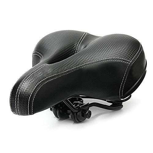 Mountainbike-Sitzes : HLY Trading Fahrrad Radfahren Sattel Sitz Straße MTB Bike Breite Soft Pad Comfort Cushion Fahrradteile (Color : Black)