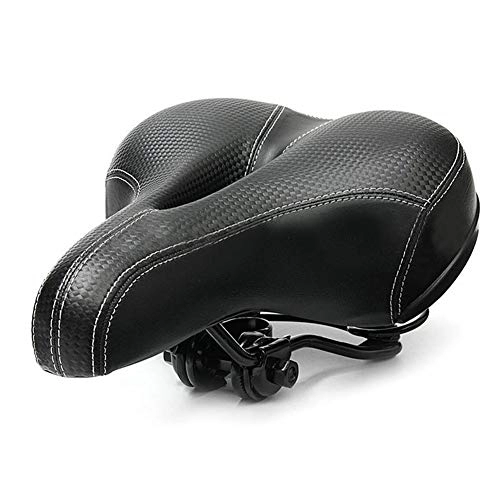 Mountainbike-Sitzes : HNZZ Fahrrad Radfahren Big Bum-Sattel-Sitz-Straße MTB Bike Breite Soft Pad Comfort Cushion (Color : Black)