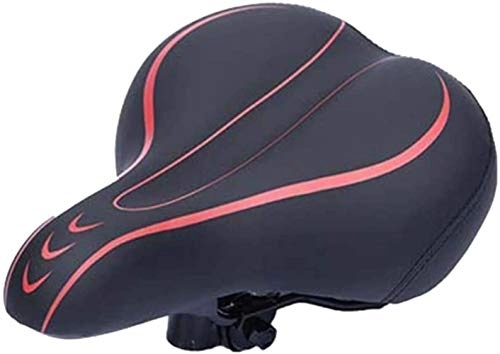 Mountainbike-Sitzes : JSY 1pc Feder hochelastischem Fahrradsattel Stoßdämpfungskissen bequem Fahrradsitz for Mann Frau männlich (Black rot) Sättel