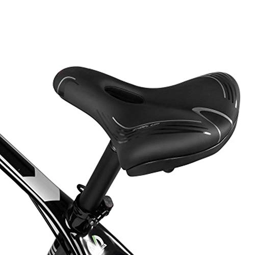 Mountainbike-Sitzes : KIKIRon Fahrradsattel Komfort Außen Bikes Breite Fahrrad-Sattel for Männer for Mountainbike Unisex-Fahrradsitz (Farbe : Black, Size : One Size)